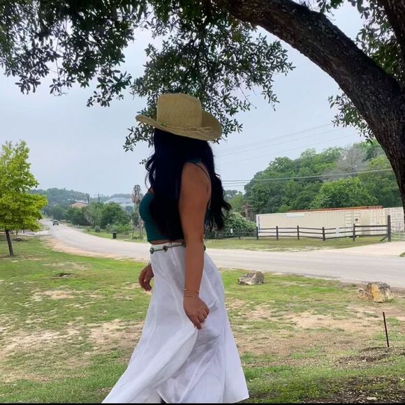 White linen maxi skirt - Picture 4 of 7